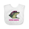 thumbnail image 1 of Inktastic Gator Country Sunny Gator in Pink Sunglasses Boys or Girls Baby Bib, 1 of 4
