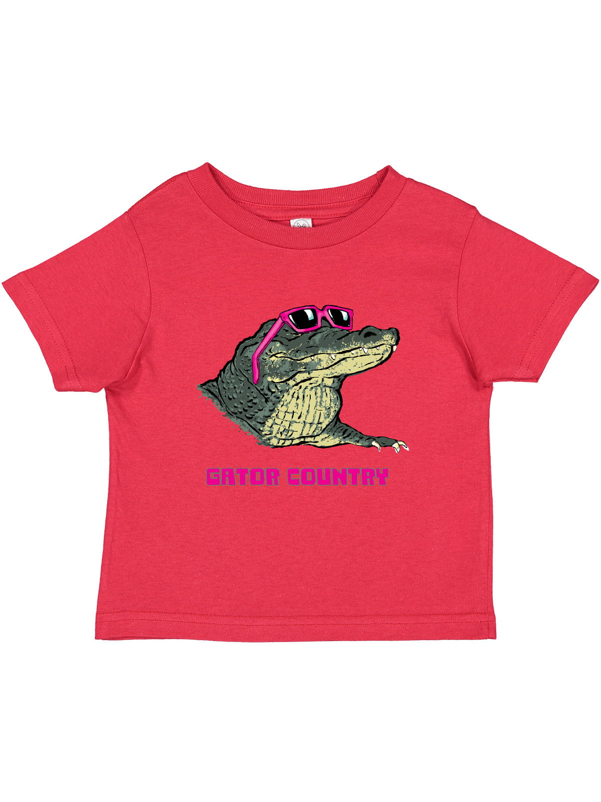 Inktastic Gator Country Sunny Gator in Pink Sunglasses Boys or Girls  Toddler T-Shirt