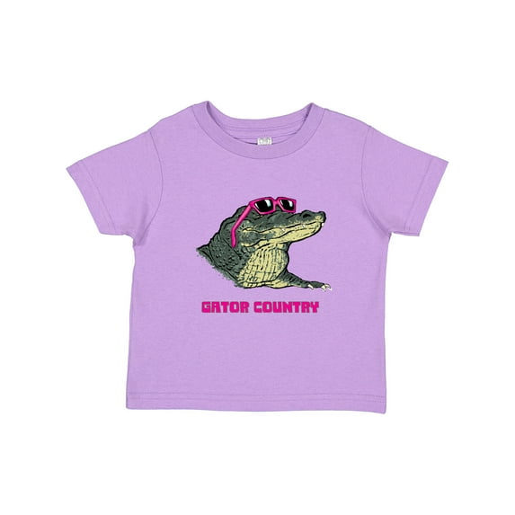 Inktastic Gator Country Sunny Gator in Pink Sunglasses Boys or Girls Toddler T-Shirt