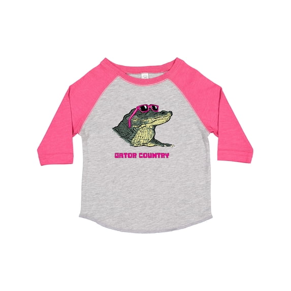 Inktastic Gator Country Sunny Gator in Pink Sunglasses Boys or Girls Toddler T-Shirt