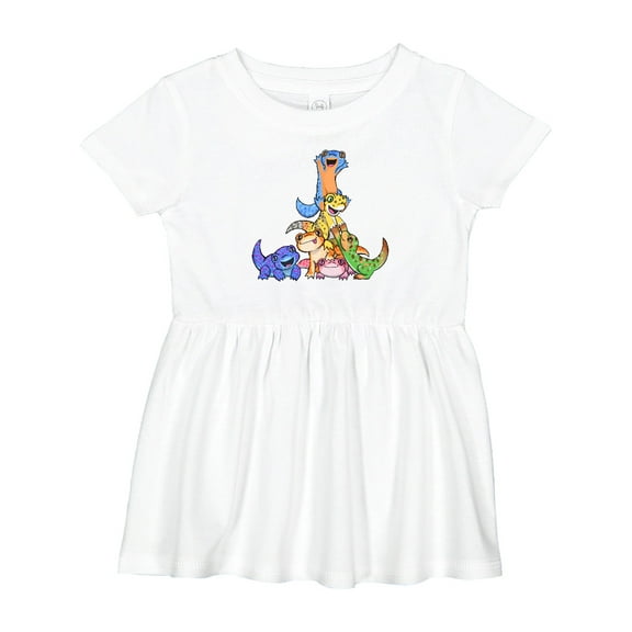 Inktastic Gecko Pile Cute Lizards Girls Baby Dress