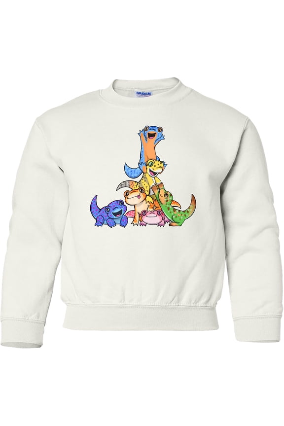 Gecko Pile Cute Lizards Youth Sweatshirt