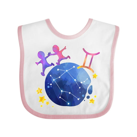 Inktastic Gemini Constellation Zodiac Sign Illustration Boys or Girls Baby Bib