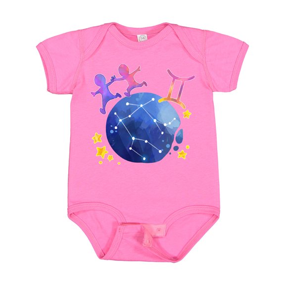 Inktastic Gemini Constellation Zodiac Sign Illustration Boys or Girls Baby Bodysuit