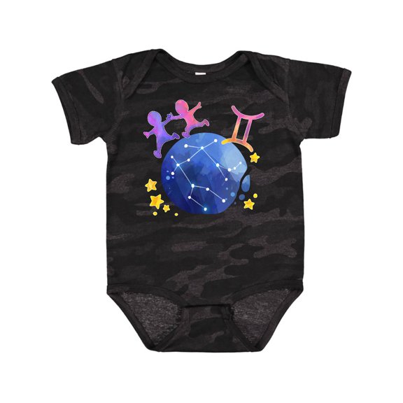Inktastic Gemini Constellation Zodiac Sign Illustration Boys or Girls Baby Bodysuit