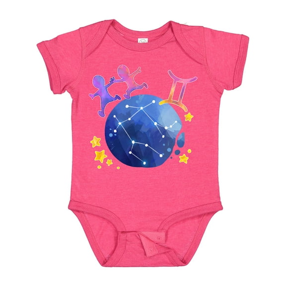 Inktastic Gemini Constellation Zodiac Sign Illustration Boys or Girls Baby Bodysuit