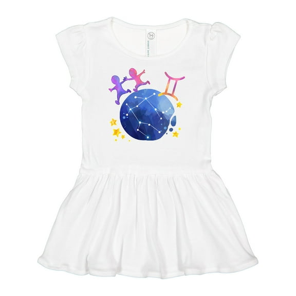 Inktastic Gemini Constellation Zodiac Sign Illustration Girls Baby Dress