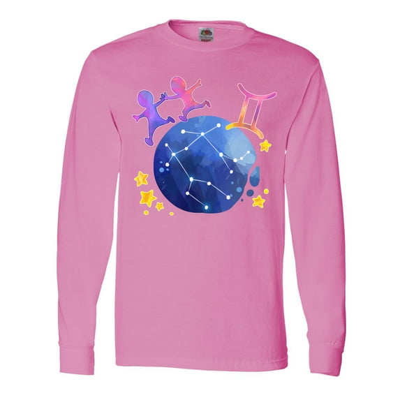 Inktastic Gemini Constellation Zodiac Sign Illustration Long Sleeve T-Shirt
