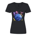 thumbnail image 1 of Inktastic Gemini Constellation Zodiac Sign Illustration Women's V-Neck T-Shirt, 1 of 5