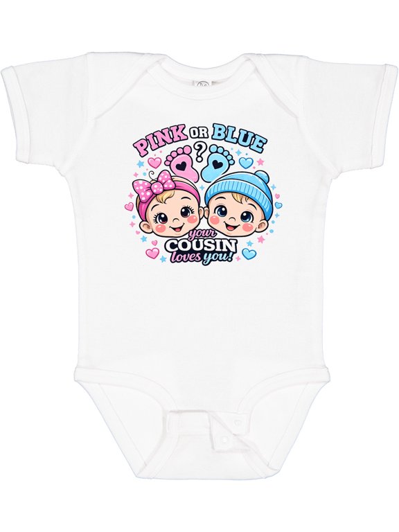 Gender Reveal Cousin Boys or Girls Baby Bodysuit