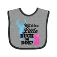 thumbnail image 1 of Inktastic Gender Reveal Will It Be a Little Buck or Doe? Girls Baby Bib, 1 of 4