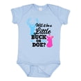 thumbnail image 1 of Inktastic Gender Reveal Will It Be a Little Buck or Doe? Girls Baby Bodysuit, 1 of 5