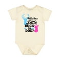 thumbnail image 1 of Inktastic Gender Reveal Will It Be a Little Buck or Doe? Girls Baby Bodysuit, 1 of 5