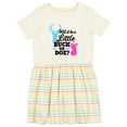 thumbnail image 1 of Inktastic Gender Reveal Will It Be a Little Buck or Doe? Girls Toddler Dress, 1 of 5