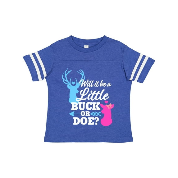Inktastic Gender Reveal Will It Be a Little Buck or Doe? Girls Toddler T-Shirt