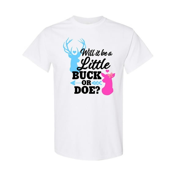 Inktastic Gender Reveal Will It Be a Little Buck or Doe? T-Shirt