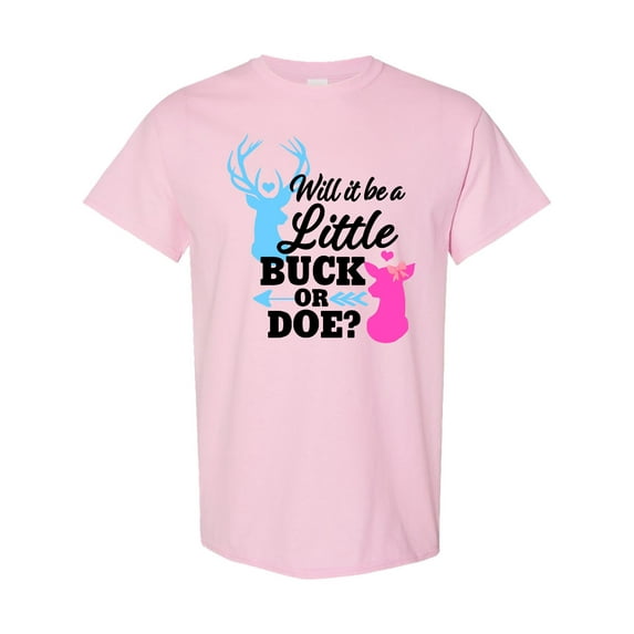 Inktastic Gender Reveal Will It Be a Little Buck or Doe? T-Shirt