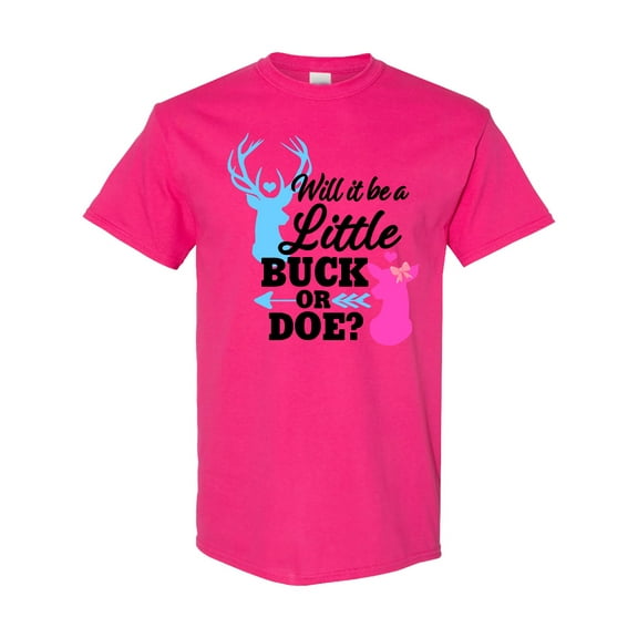 Inktastic Gender Reveal Will It Be a Little Buck or Doe? T-Shirt