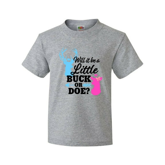 Inktastic Gender Reveal Will It Be a Little Buck or Doe? Youth T-Shirt