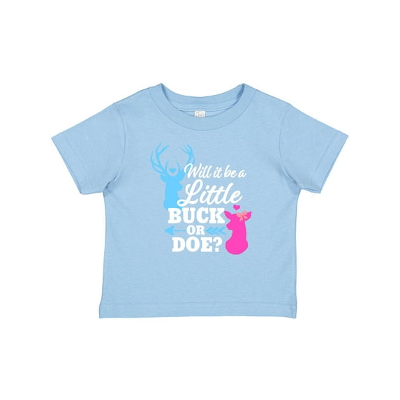 Inktastic Gender Reveal Will it be a Little Buck or Doe? Girls Baby T-Shirt