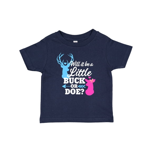 Inktastic Gender Reveal Will it be a Little Buck or Doe? Girls Baby T-Shirt