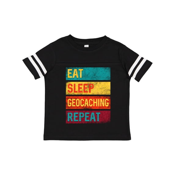 Inktastic Geocacher Adventure Eat Sleep Geocaching Repeat Boys or Girls Toddler T-Shirt