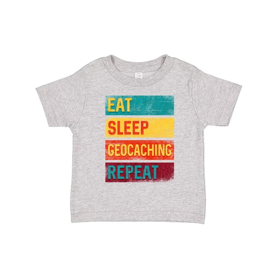 Inktastic Geocacher Adventure Eat Sleep Geocaching Repeat Boys or Girls Toddler T-Shirt