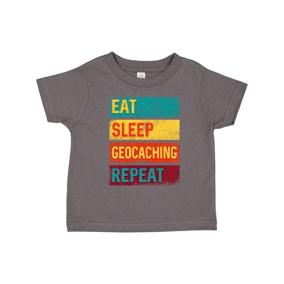 Inktastic Geocacher Adventure Eat Sleep Geocaching Repeat Boys or Girls Toddler T-Shirt