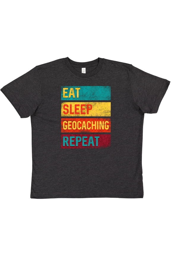 Geocacher Adventure Eat Sleep Geocaching Repeat Youth T-Shirt