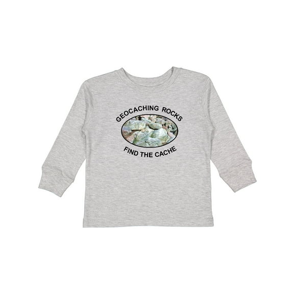 Inktastic Geocaching Rocks Rocks Boys or Girls Long Sleeve Toddler T-Shirt