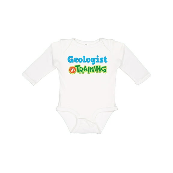 Inktastic Geologist in Training Boys or Girls Long Sleeve Baby Bodysuit