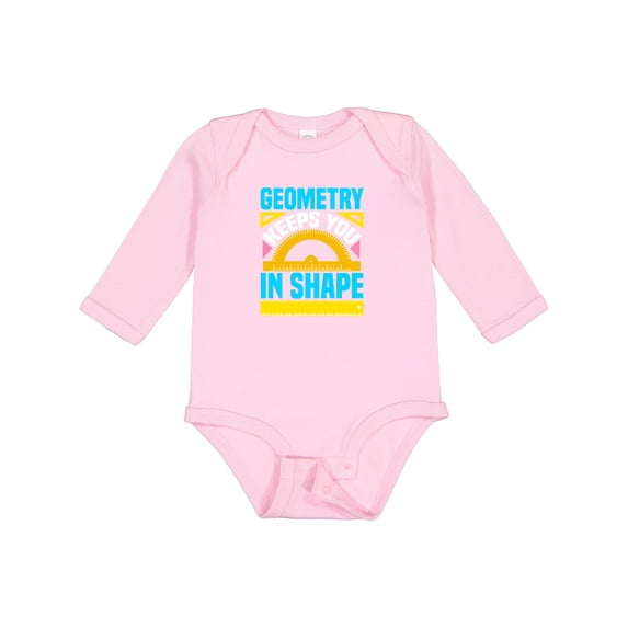 Inktastic Geometry Math Geek Funny School Boys or Girls Long Sleeve Baby Bodysuit