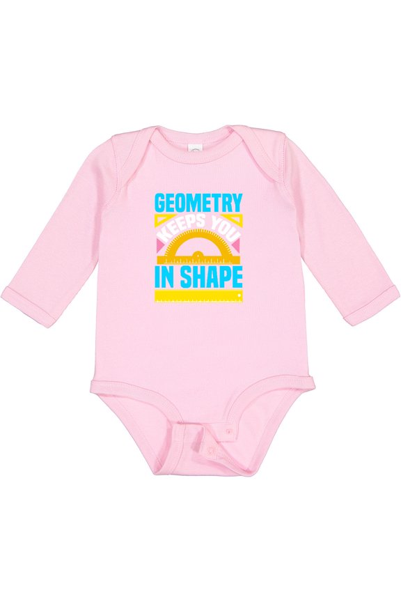 Geometry Math Geek Funny School Boys or Girls Long Sleeve Baby Bodysuit