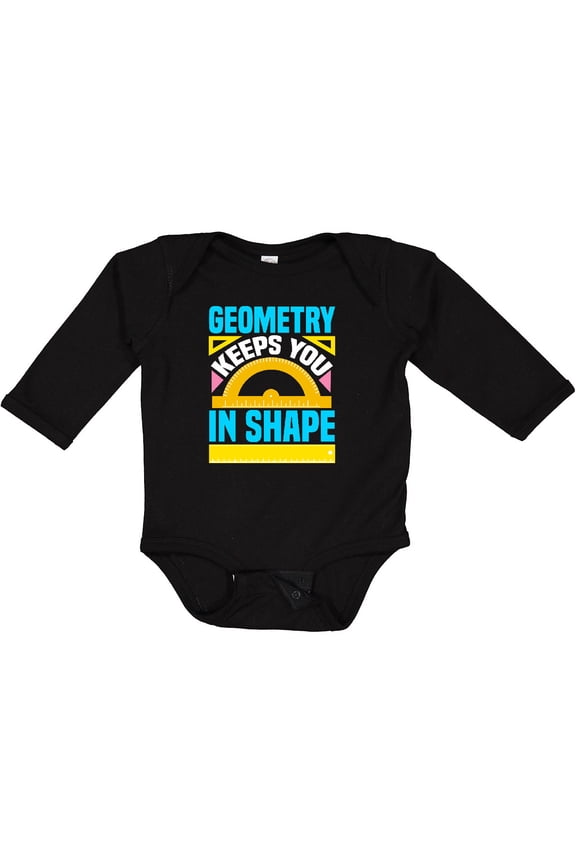Geometry Math Geek Funny School Boys or Girls Long Sleeve Baby Bodysuit
