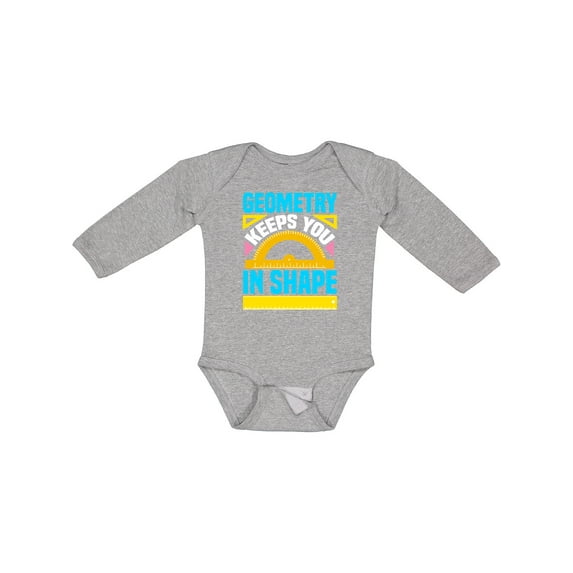 Inktastic Geometry Math Geek Funny School Boys or Girls Long Sleeve Baby Bodysuit