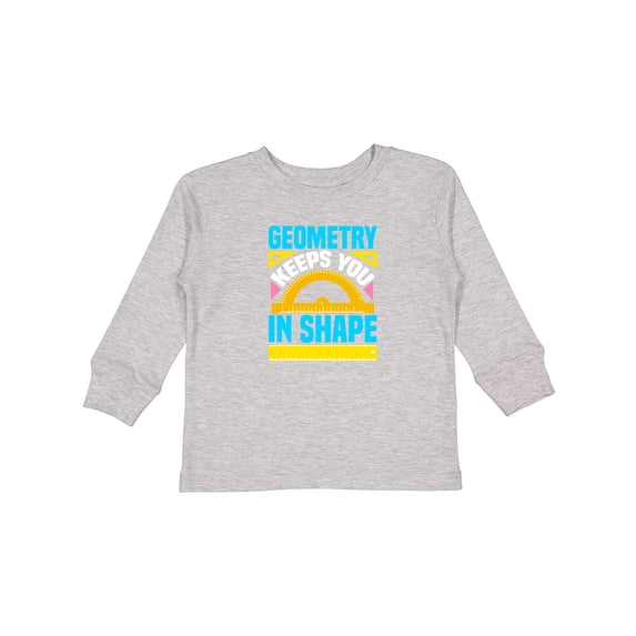 Inktastic Geometry Math Geek Funny School Boys or Girls Long Sleeve Toddler T-Shirt