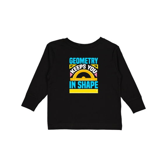 Inktastic Geometry Math Geek Funny School Boys or Girls Long Sleeve Toddler T-Shirt
