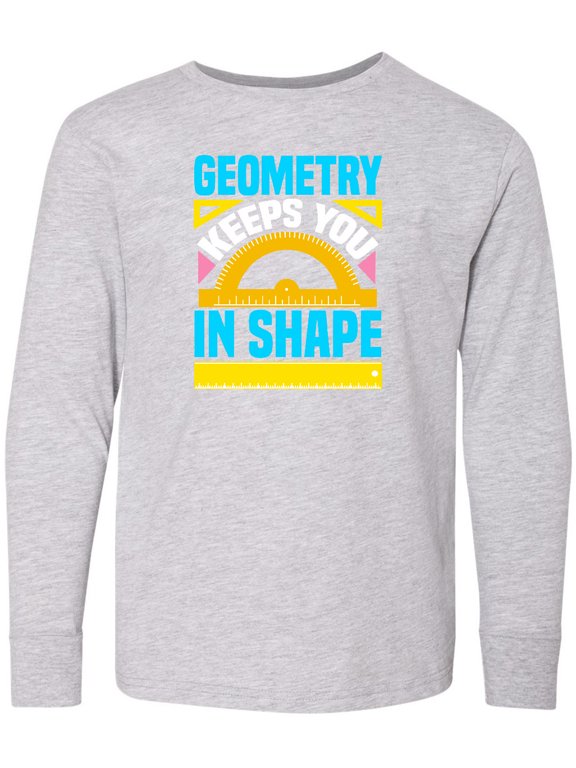 Geometry Math Geek Funny School Long Sleeve Youth T-Shirt