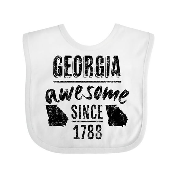 Inktastic Georgia Awesome Since 1788 Boys or Girls Baby Bib