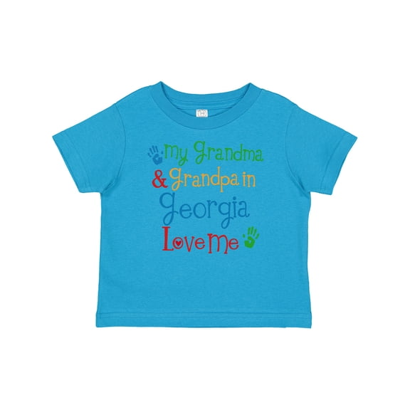 Inktastic Georgia Grandma Grandpa Loves Me Boys or Girls Baby T-Shirt
