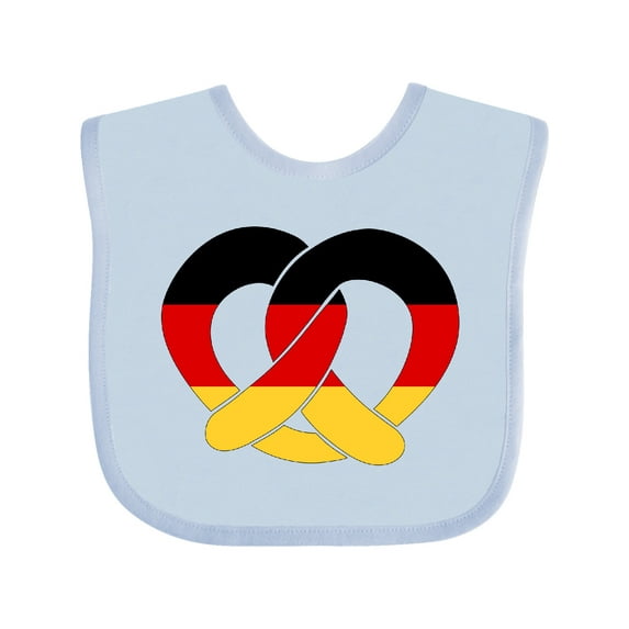Inktastic German Flag in Pretzel Shape Boys or Girls Baby Bib