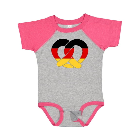 Inktastic German Flag in Pretzel Shape Boys or Girls Baby Bodysuit