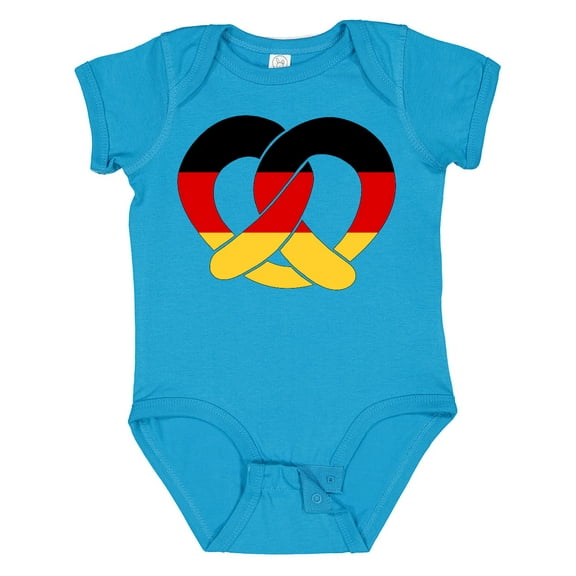 Inktastic German Flag in Pretzel Shape Boys or Girls Baby Bodysuit