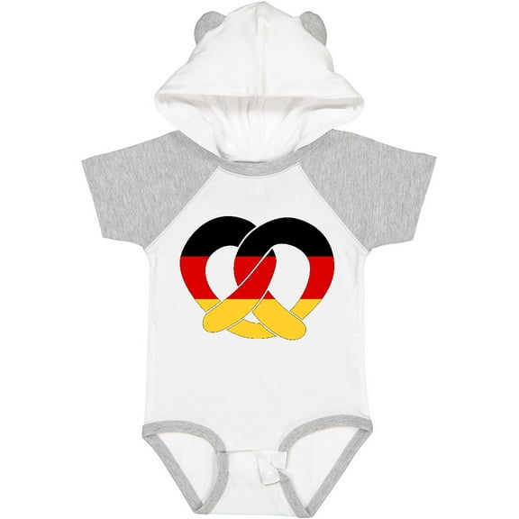 Inktastic German Flag in Pretzel Shape Boys or Girls Baby Bodysuit