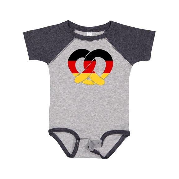 Inktastic German Flag in Pretzel Shape Boys or Girls Baby Bodysuit