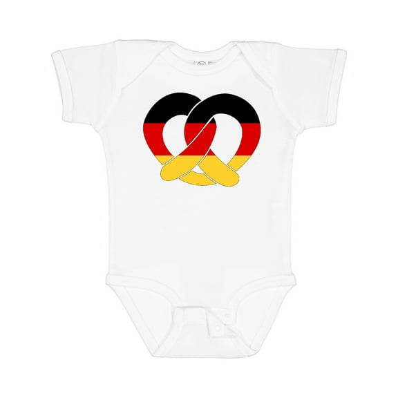 Inktastic German Flag in Pretzel Shape Boys or Girls Baby Bodysuit