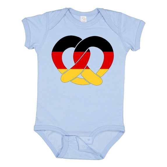 Inktastic German Flag in Pretzel Shape Boys or Girls Baby Bodysuit