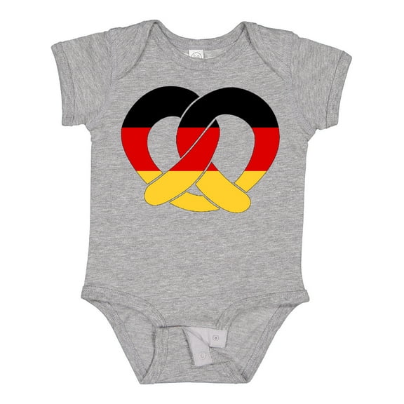 Inktastic German Flag in Pretzel Shape Boys or Girls Baby Bodysuit