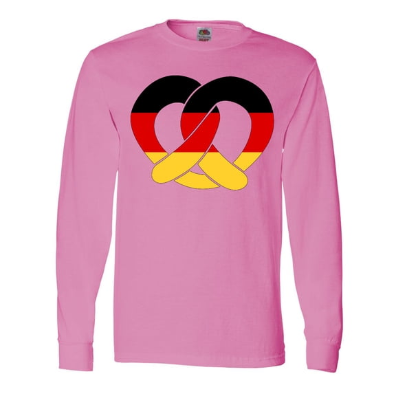Inktastic German Flag in Pretzel Shape Long Sleeve T-Shirt