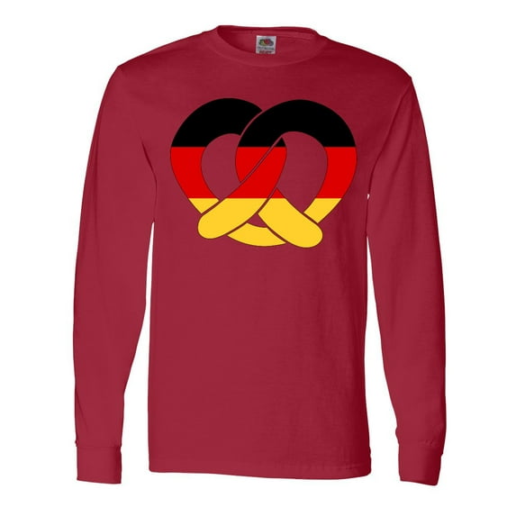Inktastic German Flag in Pretzel Shape Long Sleeve T-Shirt